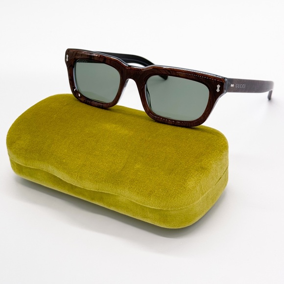 NEW GUCCI GG1524S 003 SQUARE BROWN BLUE UNISEX SUNGLASSES GUCCI - Picture 3 of 13